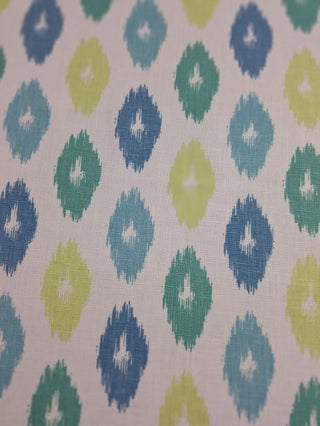 Duralee Wild Ikat Fabric in Aqua