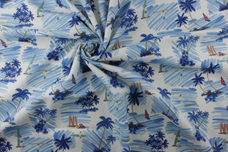 Tommy Bahama Ride The Tide  Outdoor Fabric in Shoreline 