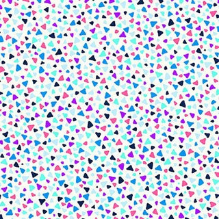 Stof Fabrics Patchwork Triangles Quilting Fabric in Pastel Blues