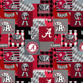 The University of Alabama Officially Licensed Minky Fabric in Crimson