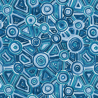 Robert Allen Songlines Cotton Fabric in Lapis