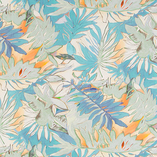 Robert Allen Jungle Allure Linen Fabric in Aqua