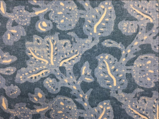 LuLu DK Botanical Fabric in Blue LE42617 