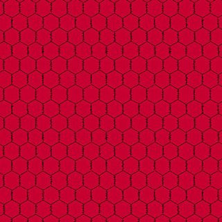 Kim Schaefer Chicken Wire Quilting Fabric in Red for Andover Fabric