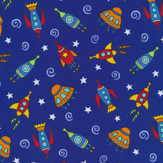 Andover Fabrics Spaced Out Quilting Fabric in Blue