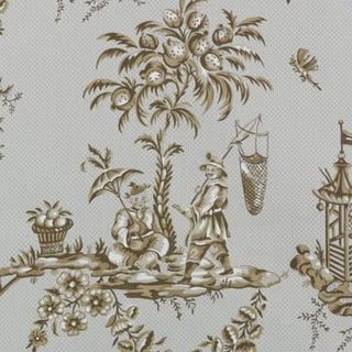 Bailey & Griffin Scene Chinoise in Linen/Charcoal