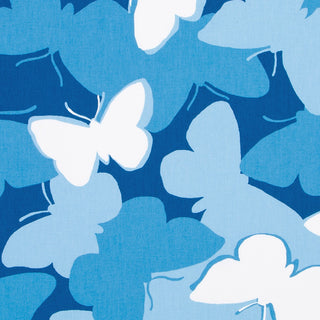 Madcap Cottage Meadow Morn Butterfly Fabric in Island Blue