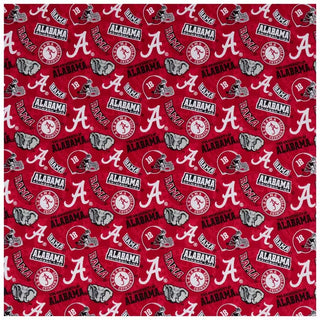University of Alabama Quilting Fabric in Crimson