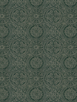 Fabricut Calabasas Embroidered Fabric in Evergreen