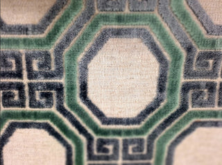 Duralee Fabrics Isaac Cut Velvet Fabric in Seafoam