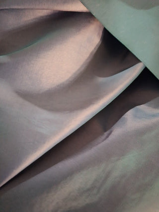 Moulins Taffeta Fabric in Iridescent Teal