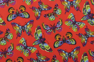 Daydream by Tula Pink - Butterfly Kisses in Papaya for FreeSpirit Fabrics