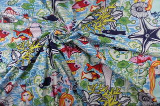 Covington Mermaids Fabric in Multi