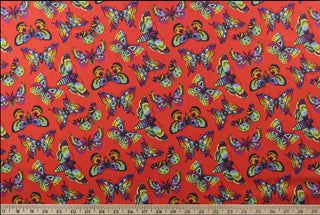 Daydream by Tula Pink - Butterfly Kisses in Papaya for FreeSpirit Fabrics