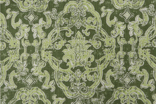 Lacefield Contessa Damask Fabric in Olive