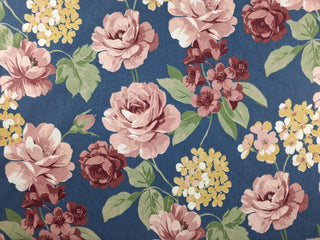 Richloom Brescia Floral Fabric in Blue