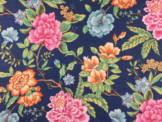Covington Fabrics Amesbury Chinoiserie Fabric in 555 Classic Navy