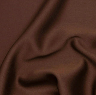Satin Fabric in Dark Brown