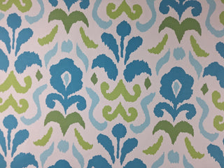 Montenegro Turquoise Fabric in Lime