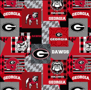 The University of Georgia Officially Licensed Microfiber Fabric in Red