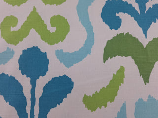 Montenegro Turquoise Fabric in Lime