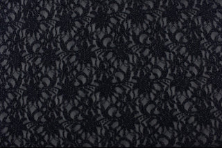 Luxurious Lace Designs Glitter Lace in Navy
