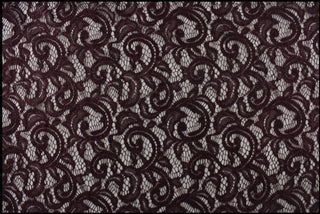 Luxurious Lace Designs Floral Paisley Lace in Plum