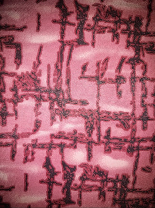 Chicken Scratch Stretch ITY Knit Fabric in Rose