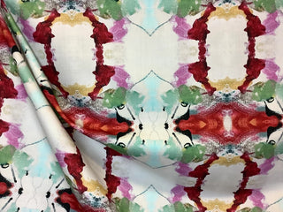 Hamilton Fabrics Greta Abstract Fabric in Raspberry