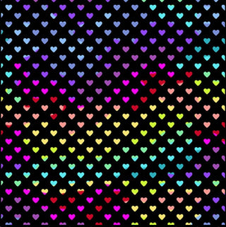 Andover Fabric Bright Hearts Quilting Fabric in Rainbow 
