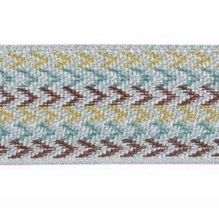 Europatex HT-1692 Chevron Jacquard Trim in Mudpie 