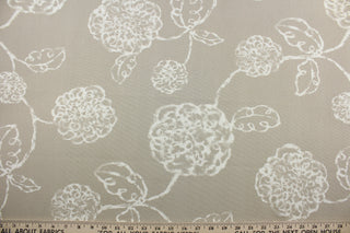  Expertly designed for multipurpose use, the Covington© Melbourne combines a scrolling floral design in ivory with a sophisticated linen background.  With an impressive 30,000 double rubs, this fabric provides both durability and style.  The fabric is perfect for window accents (draperies, valances, curtains and swags) cornice boards, accent pillows, bedding, headboards, cushions, ottomans, slipcovers and upholstery.  