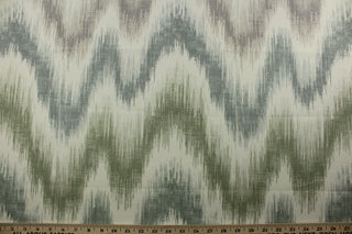 Introducing the P Kaufmann© Leelo in Leelo - a multipurpose fabric with a stunning blue green, brown, green and off white printed ikat design. The versatile fabric is perfect for window accents (draperies, valances, curtains and swags) cornice boards, accent pillows, bedding, headboards, cushions, ottomans, slipcovers and upholstery. <span data-mce-fragment="1">&nbsp;</span>