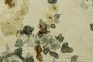  This multipurpose floral cotton print by P/Kaufmann© features an eggshell background with accents of dark green, creams, and hints of brown. A perfect addition to any décor, its versatile design adds a touch of elegance and warmth to any space. Great for window accents (draperies, valances, curtains and swags) cornice boards, accent pillows, bedding, headboards, cushions, ottomans, slipcovers and light duty upholstery. <span data-mce-fragment="1">&nbsp;</span>