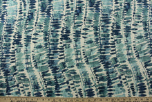 Load image into Gallery viewer, Perfect for porches and patios, PK Lifestyles© Outdoor Watermark in Aquatic features a stunning watercolor print in shades of blue on a crisp white background.&nbsp; Its water repellant fabric is also stain, mildew, and UV resistant, ensuring long-lasting durability with 51,000 double rubs.&nbsp; Great for&lt;span data-mce-fragment=&quot;1&quot;&gt;&nbsp;cushions, tablecloths, upholstery projects, decorative pillows and craft projects.&nbsp; Recommended to store away when not in use.&lt;/span&gt;
