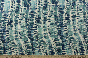 Perfect for porches and patios, PK Lifestyles© Outdoor Watermark in Aquatic features a stunning watercolor print in shades of blue on a crisp white background.&nbsp; Its water repellant fabric is also stain, mildew, and UV resistant, ensuring long-lasting durability with 51,000 double rubs.&nbsp; Great for<span data-mce-fragment="1">&nbsp;cushions, tablecloths, upholstery projects, decorative pillows and craft projects.&nbsp; Recommended to store away when not in use.</span>