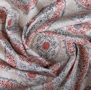 Magnolia Home Fashions Bruges Fabric in Coral