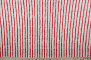 Stan Cantrell for Magnolia Home Duval Outdoor Fabric in Red Stripes