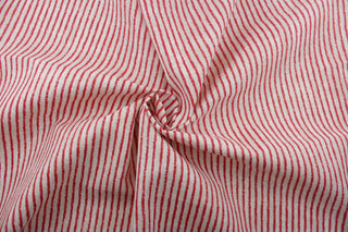 Stan Cantrell for Magnolia Home Duval Outdoor Fabric in Red Stripes