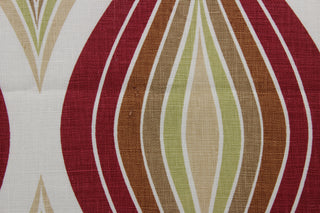 Robert Allen Deco Point Linen Fabric in Cayenne