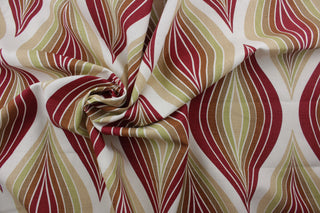 Robert Allen Deco Point Linen Fabric in Cayenne