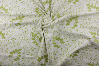 Duralee Mallory SA61780-533 Embroidered Fabric in Celery