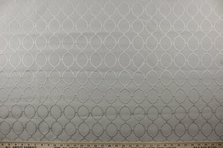 Robert Allen Cameo Ovals Woven Matelassé Fabric in Taupe