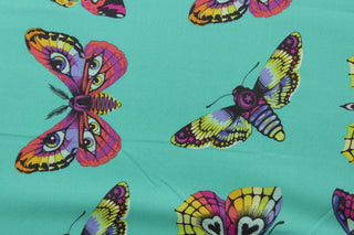 Daydream by Tula Pink - Butterfly Hugs in Lagoon for FreeSpirit Fabrics