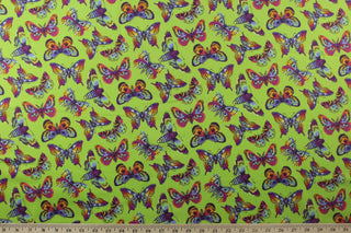 Daydream by Tula Pink - Butterfly Kisses in Avacado for FreeSpirit Fabrics