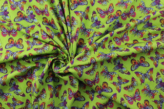 Daydream by Tula Pink - Butterfly Kisses in Avacado for FreeSpirit Fabrics