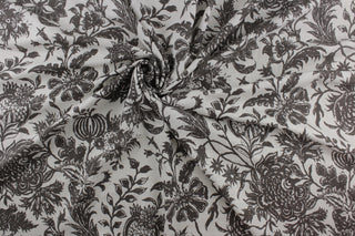 Duralee Fabrics Ananya Fabric in Charcoal