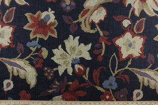 Robert Allen@ Mabenga Floral Fabric in Indigo