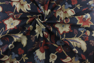 Robert Allen@ Mabenga Floral Fabric in Indigo