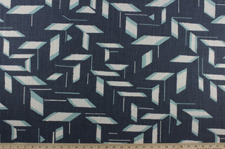 Crypton Home@ Blocked Form Fabric in Chalkboard by Robert Allen@